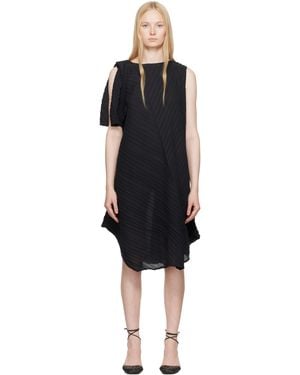 Issey Miyake Wrinkled & Twisted Minidress - Black