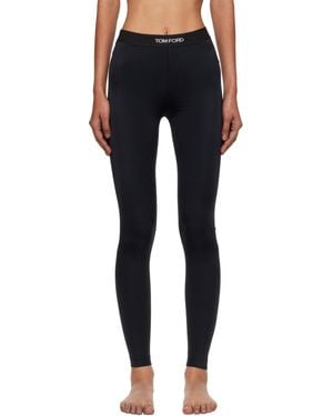 Tom Ford Lustrous Jersey Signature Leggings - Blue