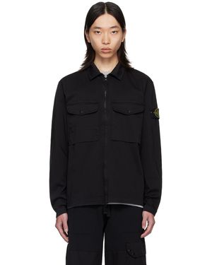 Stone Island ブラック レギュラーフィット ジャケット