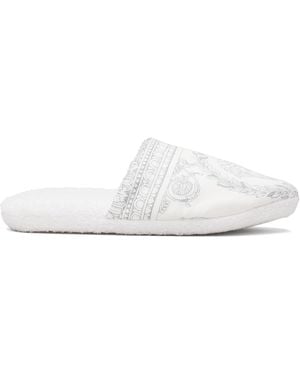 Versace 'I Heart Baroque' Slippers - Black
