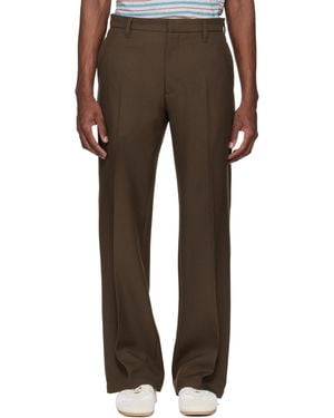 Stockholm Surfboard Club Tailored Bootcut Trousers - Brown