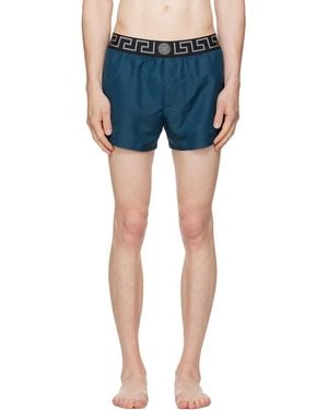 Versace Greca Swim Shorts - Blue