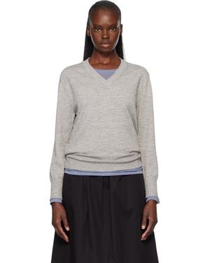 NOTHING WRITTEN Marine V-Neck Pullover Jumper - Black