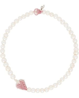 Pura Utz Pearl Pale Strawberry ネックレス - ホワイト