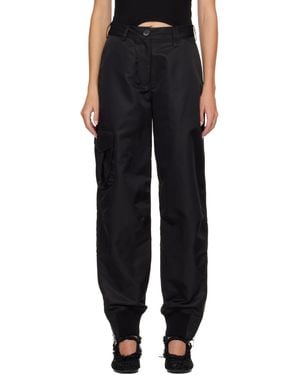 Simone Rocha Multi Pocket Ankle Zip Trousers - Black