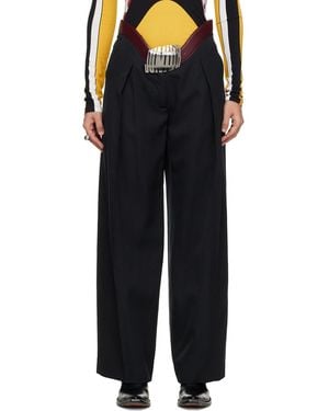 Jean Paul Gaultier 'The Curved Suit' Trousers - Black