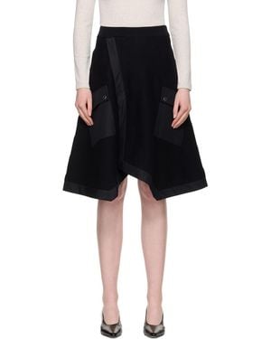 3.1 Phillip Lim Utility Poplin Combo Midi Skirt - Black