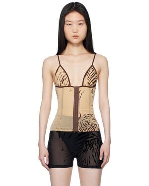 Poster Girl Doll Triangle Zebra Print Camisole - Black