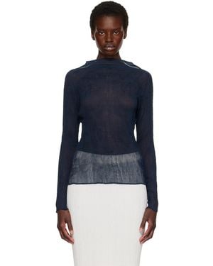 Issey Miyake Chiffon Twist 1 Top - Blue