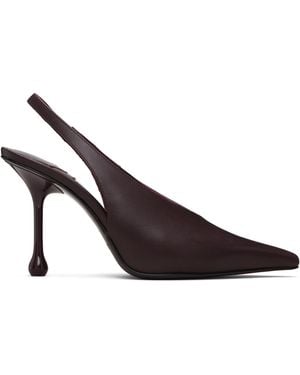 Jimmy Choo Burgundy Isa 95 Heels - Black