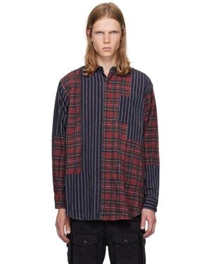 Engineered Garments Combo Short Collar Shirt - Blue