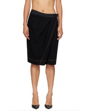 Kiko Kostadinov Petrel Draped Culottes Shorts - Black