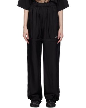 Pushbutton ブラック レース トラックパンツ
