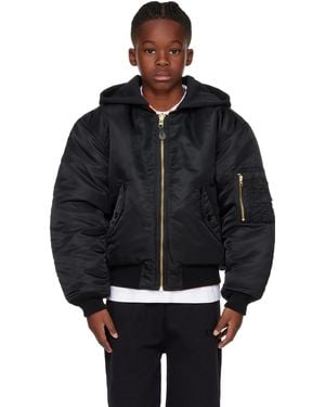 Vetements キッズ｜ブラック リバーシブル フード ボンバージャケット