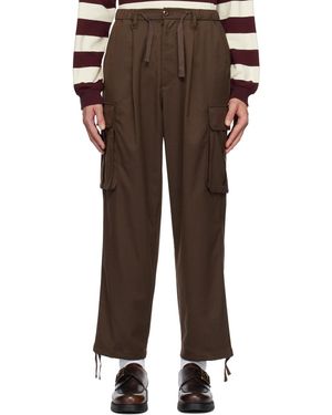 Uniform Bridge Pantalon Cargo Brun À Cordons Coulissants - Marron