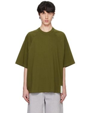 Bottega Veneta Khaki Pima Cotton Jersey T-Shirt - Green