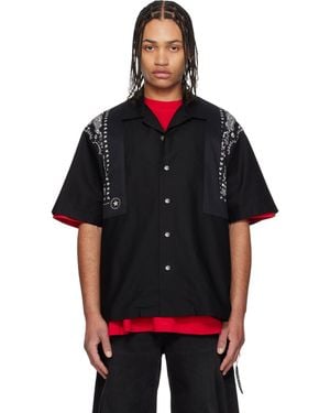 Mastermind Japan Bandana Short Sleeve Shirt - Black