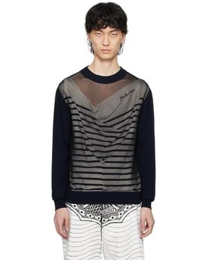 Jean Paul Gaultier 'the Oversized Marinière' Jumper - Black