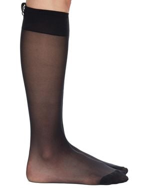 Thom Browne 4-Bar Sheer Nylon Knee High Socks - Brown