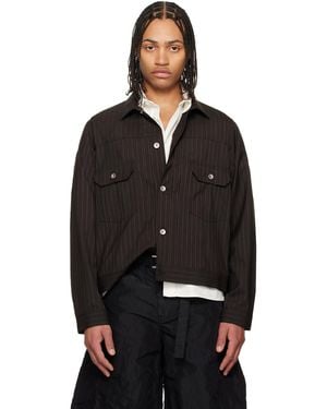 Sacai Chalk Stripe Jacket - Black