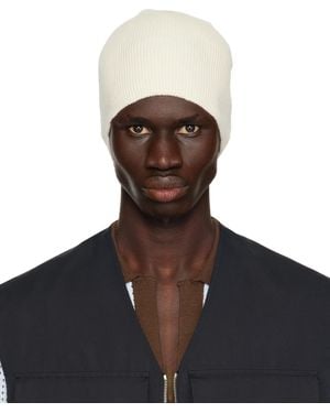 Jil Sander Off- Rib-Knit Beanie - Brown