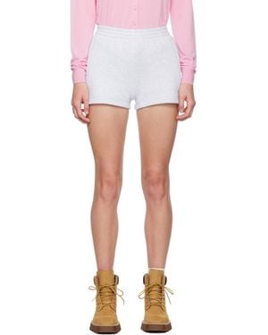 T By Alexander Wang Puff Logo Shorts - White