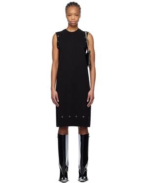 we11done Eyelet Knit Mini Dress - Black