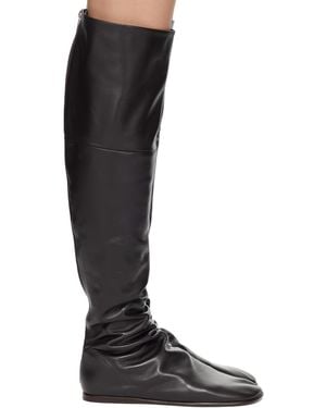 Lemaire Knee Top Glove Flat Boots - Black