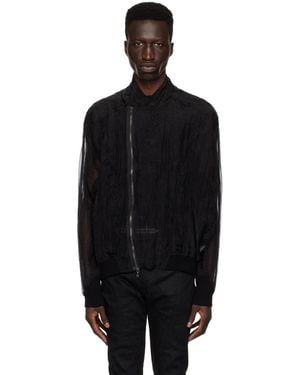 Julius Semi-Sheer Bomber Jacket - Black