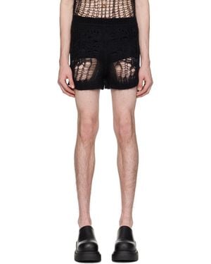 Rick Owens Black Vented Shorts