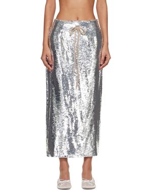 Simone Rocha Column Pencil Midi Skirt - Black