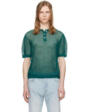 Zankov Polo Vert À Trois Boutons