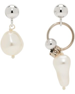 Justine Clenquet Richie Earrings - White