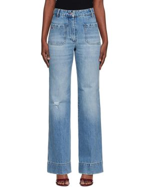 Victoria Beckham Alina High Waisted Jeans - Blue