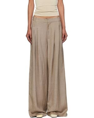 St. Agni Melange Double Loop Pants - Brown