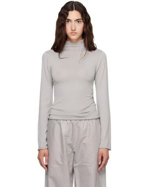Helmut Lang Button Turtleneck - Grey