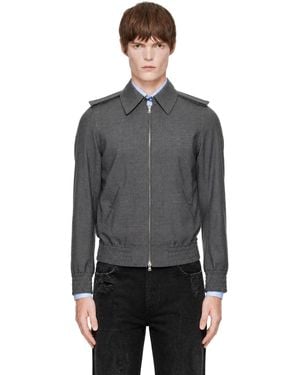 AARON ESH Wool Bomber Jacket - Gray