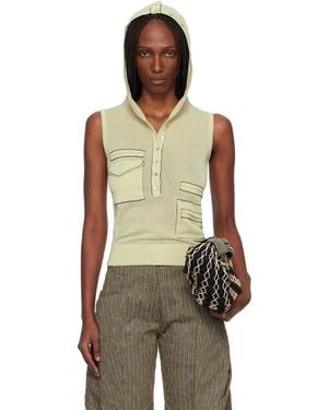 Kiko Kostadinov Kreiner Knit Rollneck Tank Top - Green
