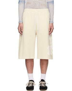 DIESEL Off- Treated Longline Print Shorts - Natural