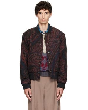 Dries Van Noten Wool Bomber Jacket - Brown