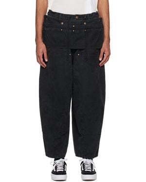 Needles Black H.d. Apron Trousers