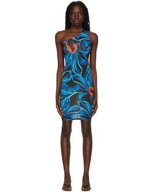 Louisa Ballou Plunge Minidress - Black