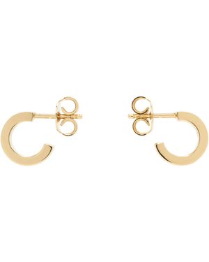 MM6 by Maison Martin Margiela ゴールド Numeric Minimal Signature フープピアス - ブラック