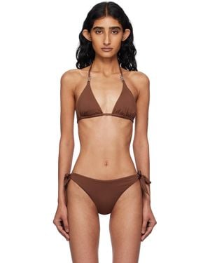 Max Mara ブラウン Alex ビキニトップ - ブラック
