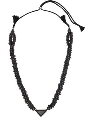 Toga Triangle Beads Necklace - Black