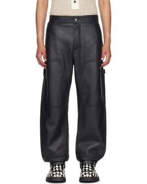 Bottega Veneta Cargo Leather Trousers - Black