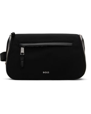 BOSS Recycled Nylon Washbag Pouch - Black