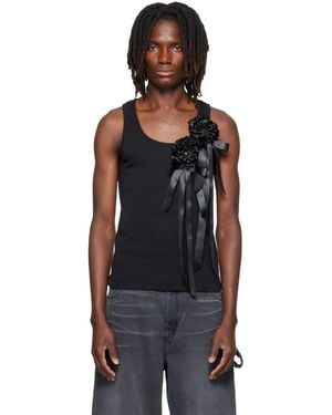Simone Rocha Ribbon Rosette Boy Tank Top - Black
