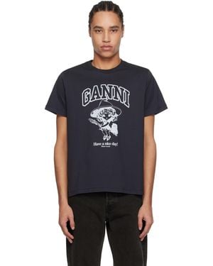 Ganni ブラック Basic Cotton Witch リラックス Tシャツ