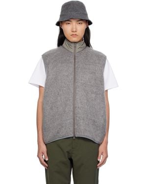 Nanamica Zip-Up Mohair Vest - Grey